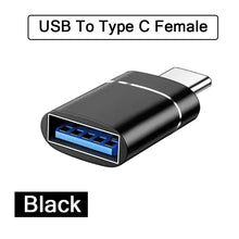 Load image into Gallery viewer, 2PCS USB 3.0 To Type C OTG Charger Adapter Connector Type-C to USB Male To Type-c Adapt Converter for PC MacBook Car USB ipad