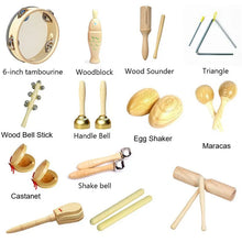 Load image into Gallery viewer, Montessori Wooden Music Instruments Set - Educational Baby Toy Natural Wood, Newborn to 12M