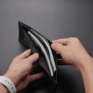 Men's Minimalist Wallet (PU Leather) - Credit Cards & Cash