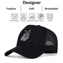 Load image into Gallery viewer, Unisex Wolf Embroidery Baseball Cap: Adjustable Sunscreen Outdoor Hat