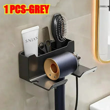 Load image into Gallery viewer, Hair Dryer Holder Wall Dryer Cradle Straightener Stand Hairdryer Organizer Box Toilet Blower Holder Shelf Bathroom Accessories