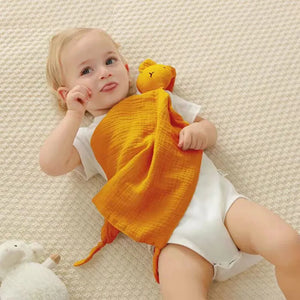 Soft Cotton Muslin Baby Comforter Blanket - Newborn Sleep Toy