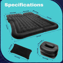 Load image into Gallery viewer, Universal Foldable Inflatable Bed Portable Inflatable Mattress Set Car Back Seat Sleeping Flocking Air Bed Cushion w/Pump+Pillow