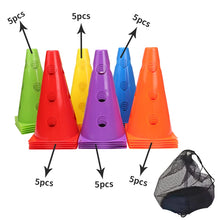 Load image into Gallery viewer, 12PCS 18PCS 24PCS 30PCS 36PCS Durable  Mark Cones Football Agility Training Sport  with Hole