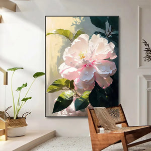 Nordic Pink Flowers Canvas Print Wall Art Home Decor Bedroom Living Room