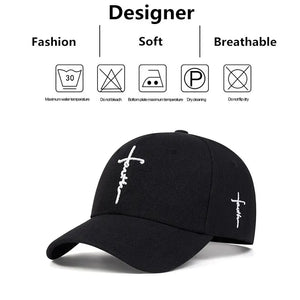 Embroidered Faith Baseball Cap - Fashionable Unisex Cotton Snapback Hat