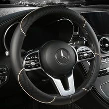 Load image into Gallery viewer, All Seasons Leather Diamond Steering Wheel Cover Universal Fit for 14 .5-15 Inch Durable Leather Cover Anti-Slip Veins Design