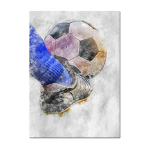 Load image into Gallery viewer, Football Basketball Poster Canvas Painting – Modern Sports Wall Art