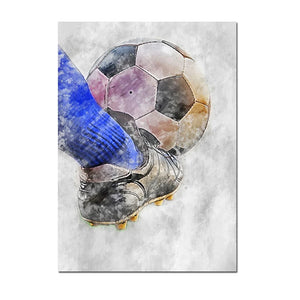 Football Basketball Poster Canvas Painting – Modern Sports Wall Art
