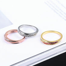Load image into Gallery viewer, ZHOUYANG Wedding  Ring For Women Lovers Simple Cubic Zirconia Rose Gold Color Fashion Jewelry  ZYR314 ZYR317