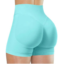 Load image into Gallery viewer, Summer High Waisted Yoga Shorts for Women Fashionable and Sexy Running Fitness Pants Solid Color Yoga Leggings Elastic Tights