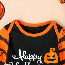 Load image into Gallery viewer, Autumn Winter 3PCS Baby Boys Long Sleeve Pumpkin Pantsuit Halloween Set + Hat