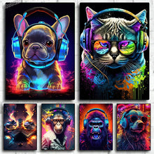 Load image into Gallery viewer, Animal DJ Harmony: Canvas Music Poster for Stylish Room Decor