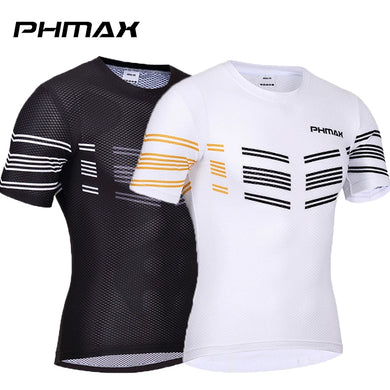 PHMAX Men's Cycling Sports Bottoming Shirt Summer Mesh Bicycle Underwear Clothing