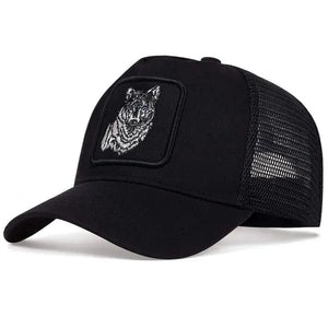 Unisex Wolf Embroidery Baseball Cap: Adjustable Sunscreen Outdoor Hat