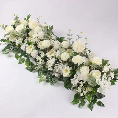 100cm Luxury White Rose Artificial Flowers - Wedding Table Centerpiece & Stage Decor