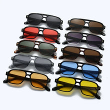 Load image into Gallery viewer, New Retro Double Bridge Square Sunglasses For Women Men Fashion Luxury Design Rivets Sun Glasses Trending Shades UV400 Eyeglasse