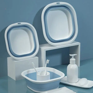 Portable Folding Wash Basin - Collapsible Laundry Tub for Bathroom, Kitchen, and Bath