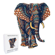 Load image into Gallery viewer, Unique Elephant Wooden Puzzle, Adult Stress Relief Toys, Irregular Animal Shapes, Holiday Birthday Gift