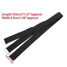 Load image into Gallery viewer, 183*3.8cm Yoga Strap Cotton Exercise Yoga Belt Adjustable Woven Stretch D-Ring Buckle Fitness Stretching Bands Pilates Rope