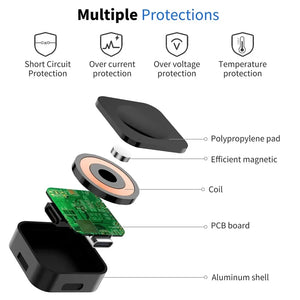 Magnetic Wireless Fast Charger for Apple Watch Series 9-5 SE, Type C L Cable Convert