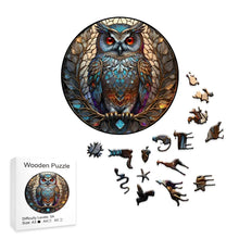 Load image into Gallery viewer, Circular Wooden Owl Puzzle: Unique Family Gift, Fun for Adults &amp; Kids