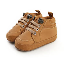 Load image into Gallery viewer, Meckior Baby Boy Sneakers - PU Leather Infant Shoes - Soft Sole Crib Shoes for Newborns