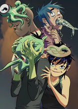 Load image into Gallery viewer, Virtual Anime Rock Band Gorillaz Poster Modern Music Album Cover Canvas Painting Wall Art for Club Living Room Home Decor Mural