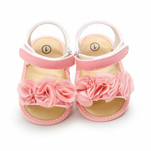 Load image into Gallery viewer, Meckior Floral Sandals: Cotton Sole, Infant/Toddler