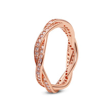 Load image into Gallery viewer, 925 Sterling Silver Rings For Women Original Infinity Love Heart Engagement Wedding Ring Rose Gold Crystals Luxury Jewelry Gift