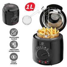 Load image into Gallery viewer, SUPERLEX Electric Deep Fryer 1L For Home Temperature Control Visual Window Removable Oil Tank Easy‑Clean Fried Chicken Fries Pot