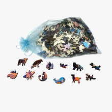 Load image into Gallery viewer, Colourful Cat Wooden Puzzle Irregular Animal Shaped Wooden Puzzle Puzzle Toy Birthday Gift
