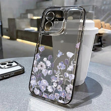Load image into Gallery viewer, Flower Phone Case For iPhone 16 13 15 11 12 14 17 Pro Max Air 16E XS XR 7 8 SE Shockproof Transparent Cover Silicone Soft Fundas