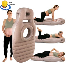 Load image into Gallery viewer, Inflatable Mattress Pregnancy Pillow O-type Yoga Mat Maternity Body Bed Pillow Sleeping Mat Body Bed Pillow Sleep With Air Pump