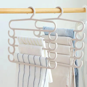 Multi-layer Pants Rack Hanger Closet Organizer Space Saver Foldable Household