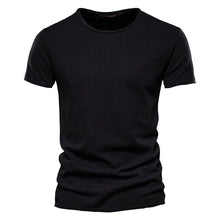 Load image into Gallery viewer, 100% Cotton Men T-shirt Casual Soft Fitness Summer Thin T-shirts Men's Home Clothes O-Neck Short Sleeve Soild T Shirt for Men
