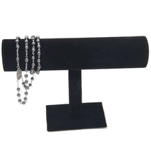 Load image into Gallery viewer, Single Tier Velvet T-Bar Jewelry Display Stand Bracelet Watch Holder Organizer
