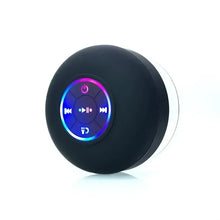 Load image into Gallery viewer, Mini Portable Bluetooth Audio IPX4 Waterproof Led Lights Bathroom Outdoor Large Suction Cup Can Be Adsorbed Wall Speaker