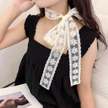 Load image into Gallery viewer, Women Harajuku Cotton Scarves Y2k Black Grey Stripe Long Scarves 180cm Thin Long Decorative Neckerchief Fashion Streetwear