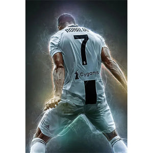 Messi & Ronaldo Canvas Art – Football Star Wall Decor, Home Decoration Gift