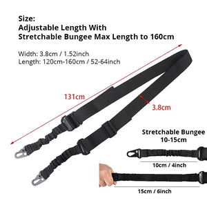 Tactical Two Points Sling Bungee Shoulder Strap Nylon Rifle Belt Outdoor Hunting