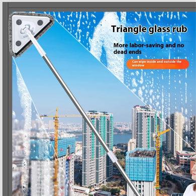 Triangle Squeegee! Telescopic, Clean High Windows