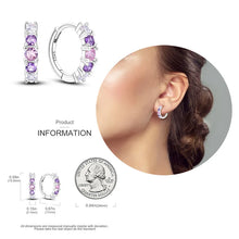 Load image into Gallery viewer, 925 Silver Hoop Earrings  For Woman Pendientes Zircon Heart Shape Star Eardrop Original Earring Fashion Jewelry