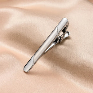 Minimalist Tie Clip & Cufflinks Set for Men - Business Party Gift Box, Luxury Fashion