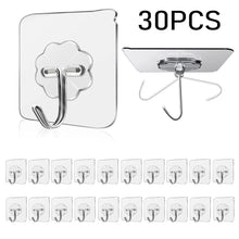 Load image into Gallery viewer, Waterproof and Oilproof Wall Hooks, Sticky Hooks for Kitchen Bathroom Shower Door Outdoor Wall Hanging Door Self-adhesive