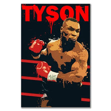 Load image into Gallery viewer, Boxer Wall Art Poster Mike Tyson Muhammad Ali Motivational Quote Home Decor Pictures Prints Canvas Painting Living Room Decor