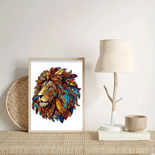 Load image into Gallery viewer, Wooden Lion Puzzle - Irregular Animal Shape, Gift Box, Personalized Family Gift