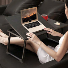 Load image into Gallery viewer, Laptop Desk, Laptop Bed Table With Foldable Legs &amp; Cup Slot, Reading Holder Notebook Stand Breakfast Bed Tray Book Holder