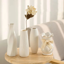 Load image into Gallery viewer, White Ceramic Vases Nordic Decorative Vasen Ornaments Home Living Room Decor Flower Arrangements Sketching Props Desktop Decor