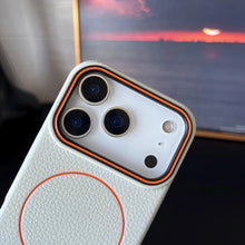 Load image into Gallery viewer, Frosted Hit Color Lichee Pattern Magnetic Phone Case For iPhone 17 Air 16 15 14 13 12 11 Pro Max Plus For Magsafe TPU Soft Cover